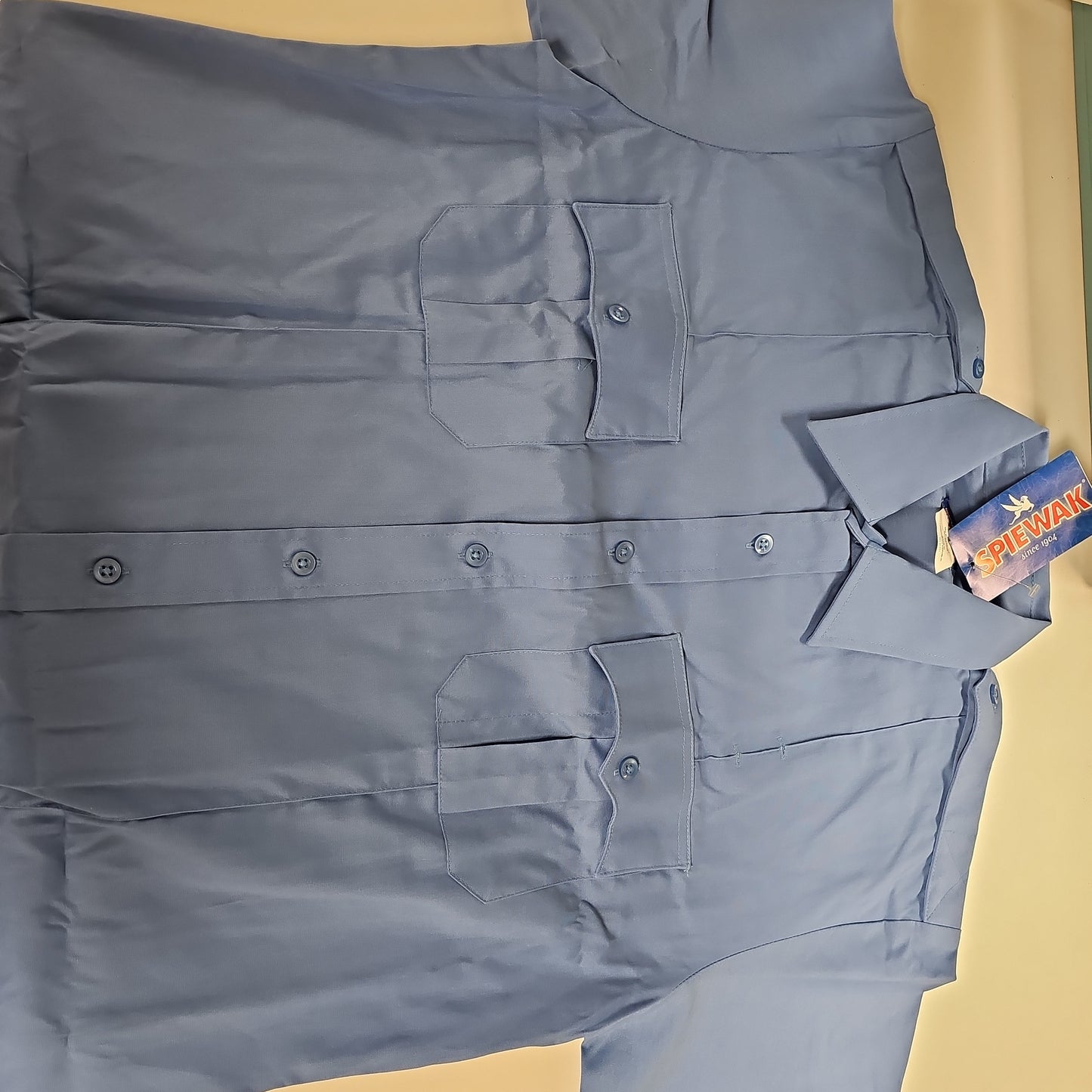 Shirt: Uniform S/S, 65/35 PolyCotton, Light Blue, Large/Reg SPDU80-Large/R