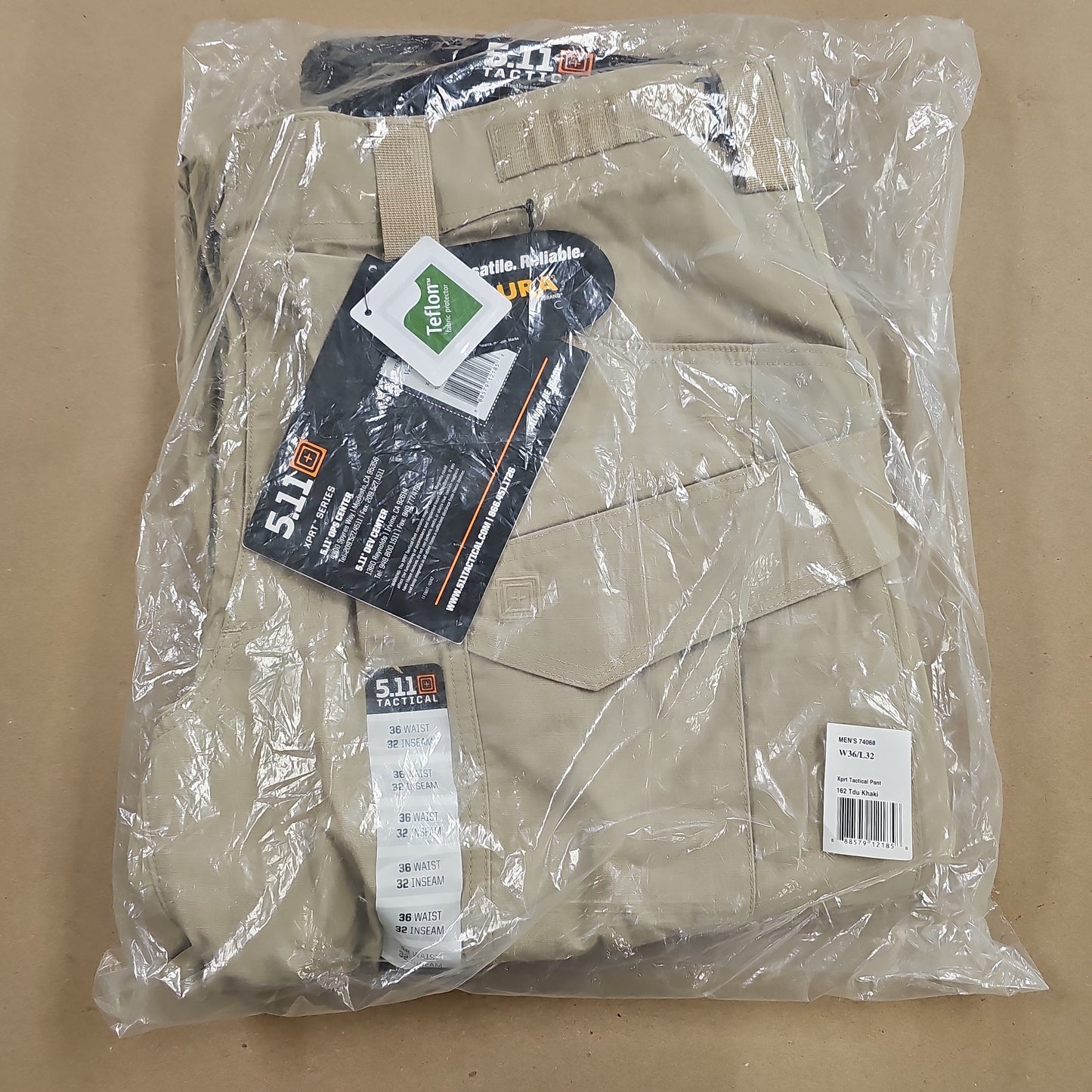 5.11 Tactical XPRT Tactical Pant TDU Khaki, 36/32 74068-162-36/32