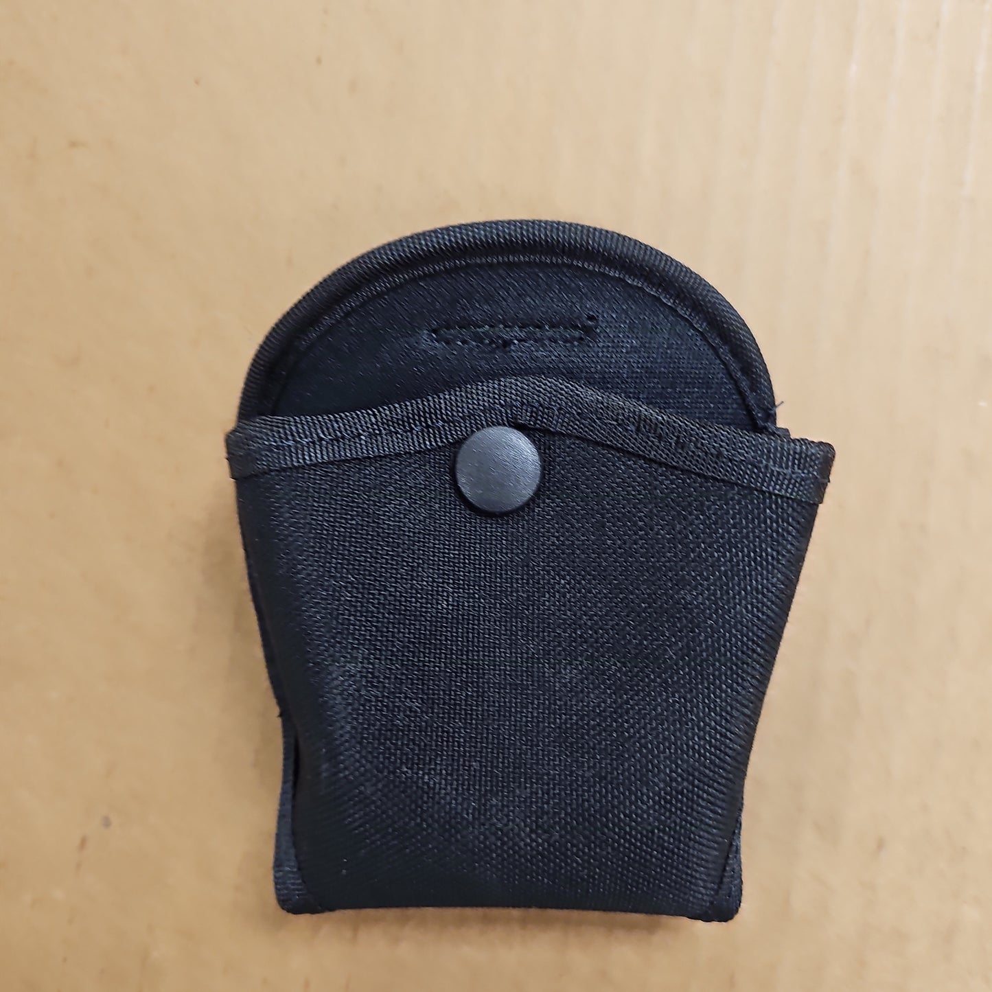 Cuff Pouch: Single Cuff Case, Open Top w/Snap, Black Nylon 44A150BK