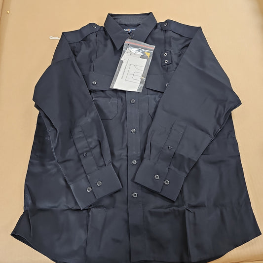 Shirt:Men's PDU Class A,Twill, L/S,Midnight Navy,LRG/SHORT 72344-750-L-S