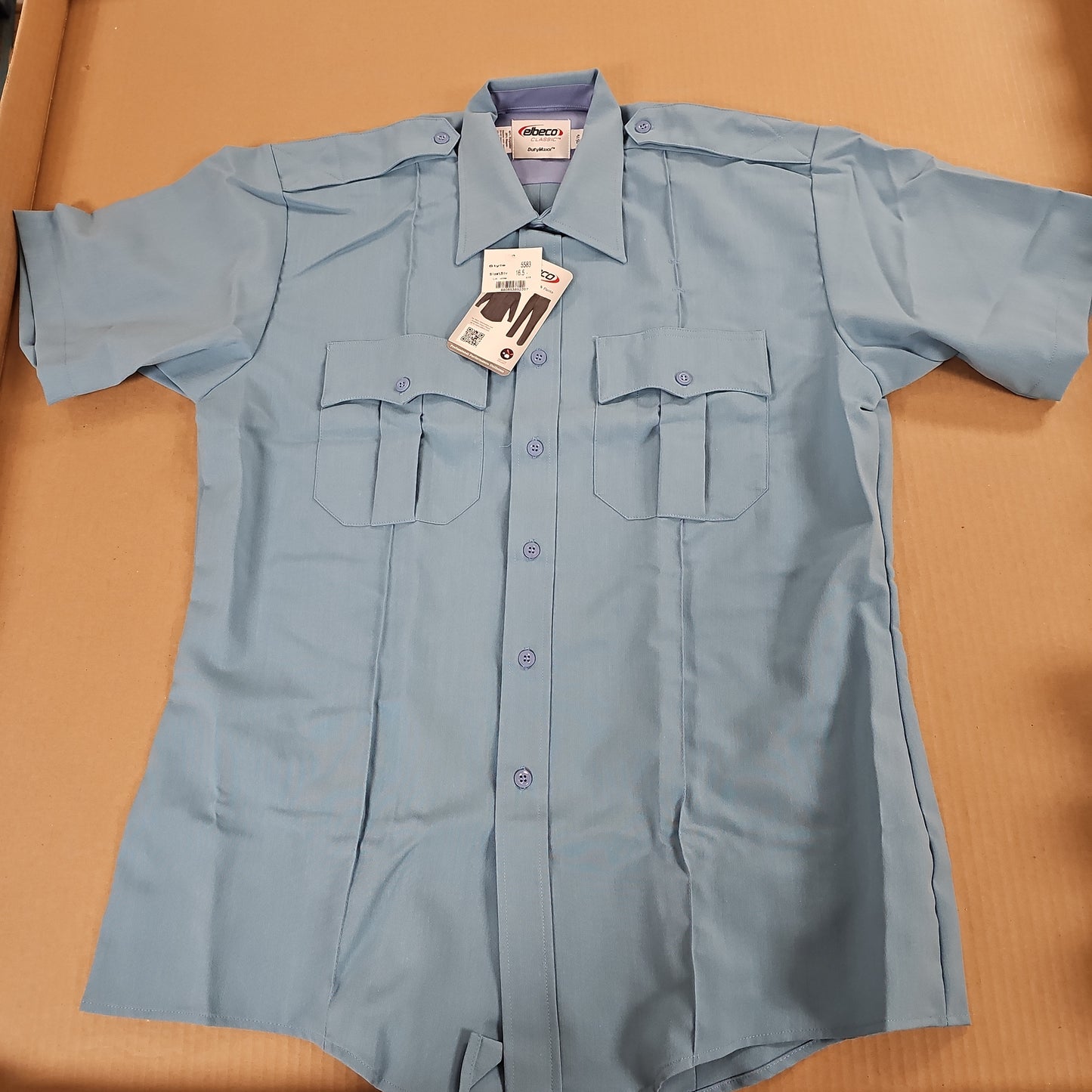 Shirt: Duty Maxx, S/S, BLUE, Sz. 16.5 5583-16.5
