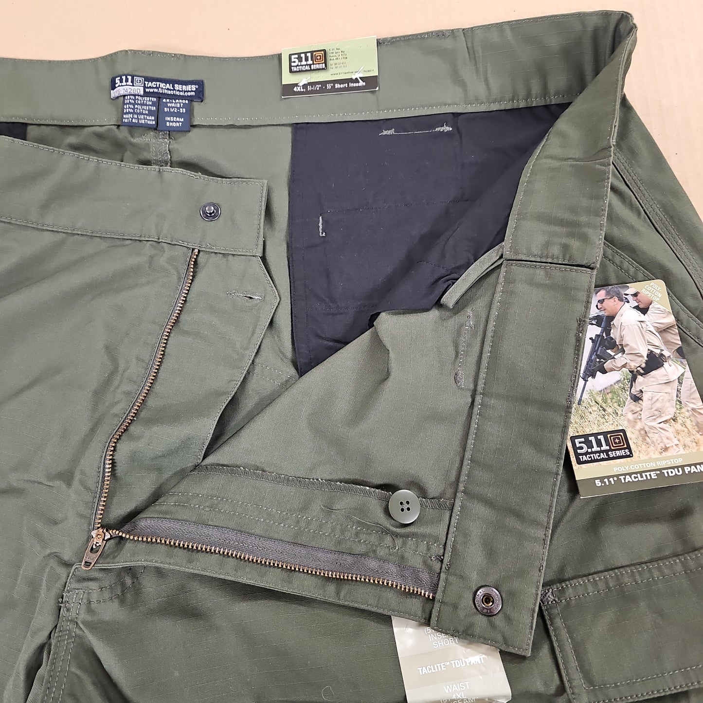 Pants: TacLite TDU, Green, 4X-Large/Short 74280-190-4XL-S