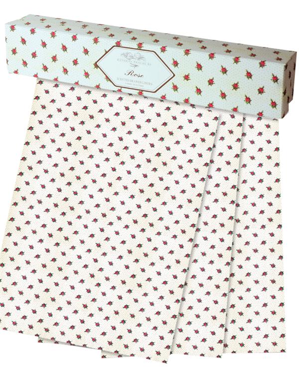 Chintz Rose Drawer Liners 24544 by Victorian Trading Co