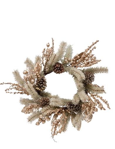 Goldenberry & Magnolia Evergreen Wreath 28585