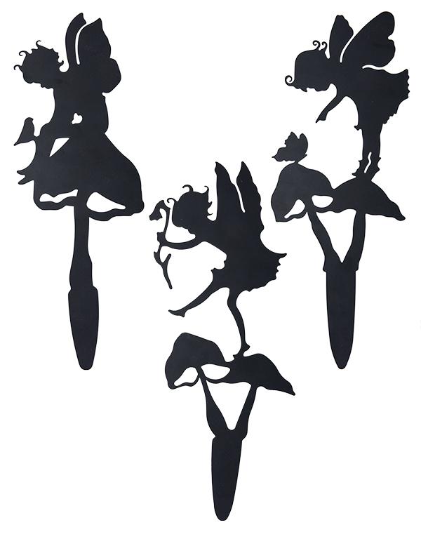 Fairy Silhouette Garden Stakes (set Of 3) 30861