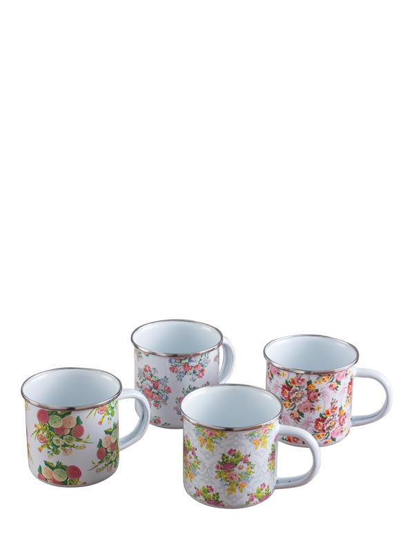 Posy Enamel Metal Mug Set (set Of 4) 31199