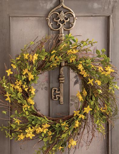 Aged Skeleton Key Wreath Hanger 31974 by Victorian Trading Co