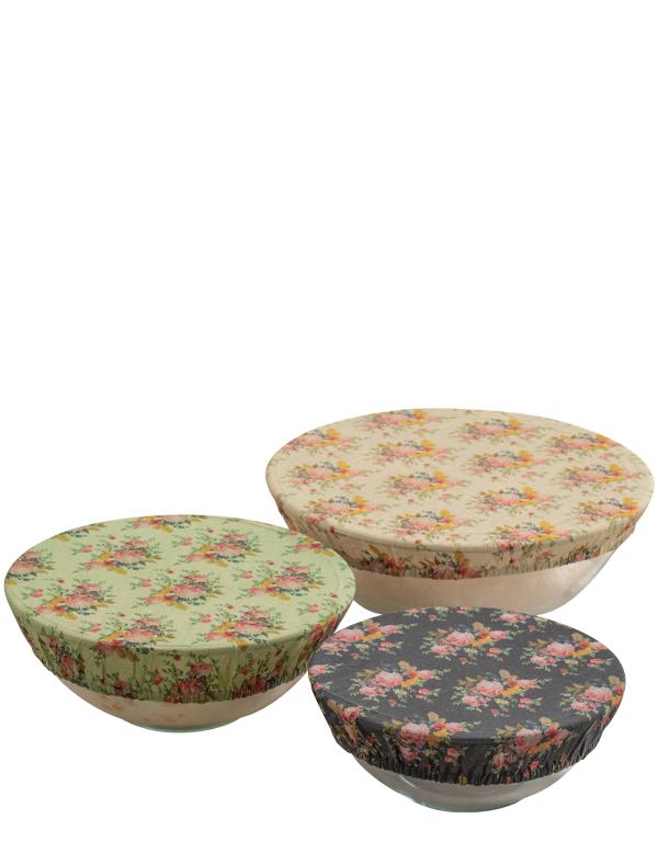 Rosy Cotton Bowl Covers (set Of 3) 32260 by Victorian Trading Co
