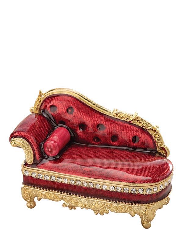 Scarlet Sofa Trinket Box 32866 by Victorian Trading Co