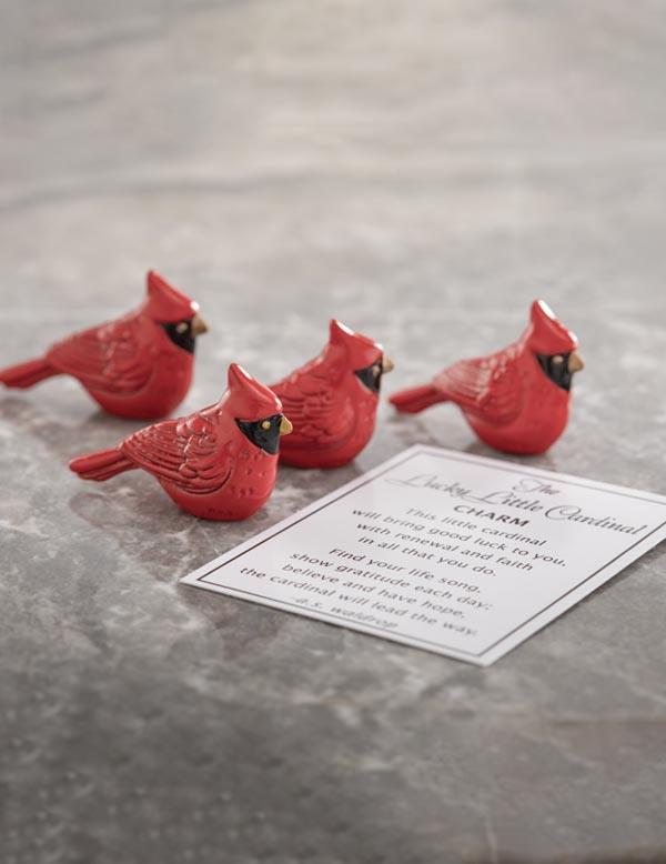 Ganz "The Lucky Little Cardinal" Charm Figurine Token + Poem Card