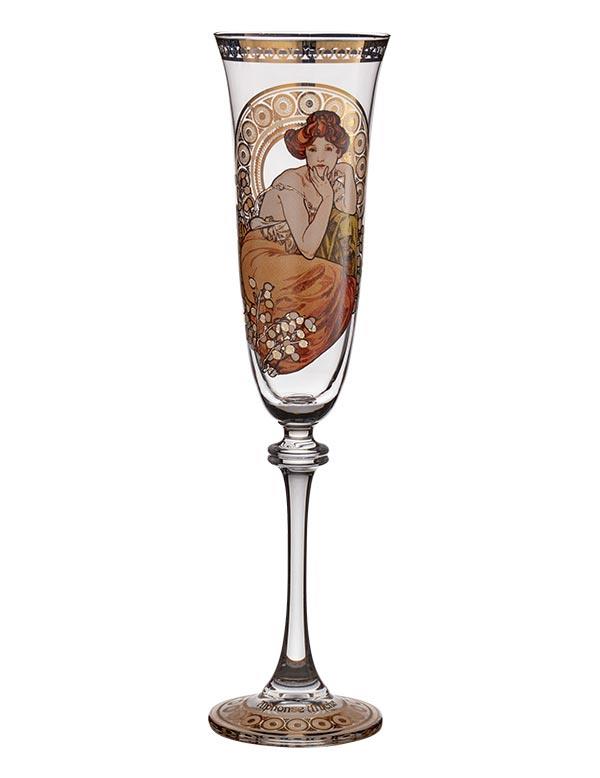 Alphonse Mucha's Topaz Champagne Flute 33065
