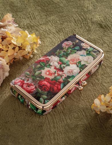 Bowl Of Roses Pillcase Clutch 33194 by Victorian Trading Co