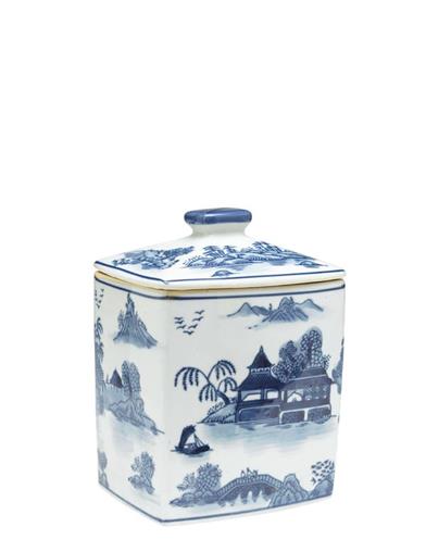 Blue Willow Ginger Tea Jar 33480 by Victorian Trading Co