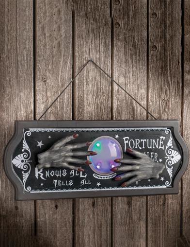 Animated Fortune Teller Witch Sign 33639