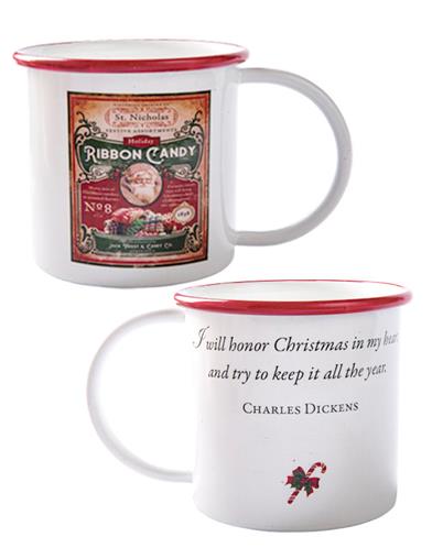 Cups Of Christmas Cheer Enameled Mug (set Of 4) 33744