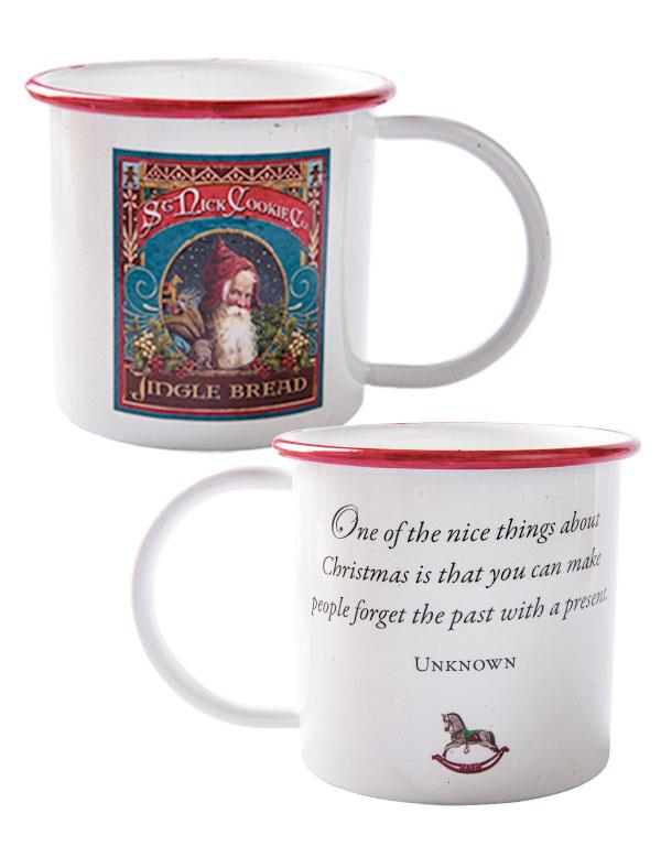 Cups Of Christmas Cheer Enameled Mug (set Of 4) 33744