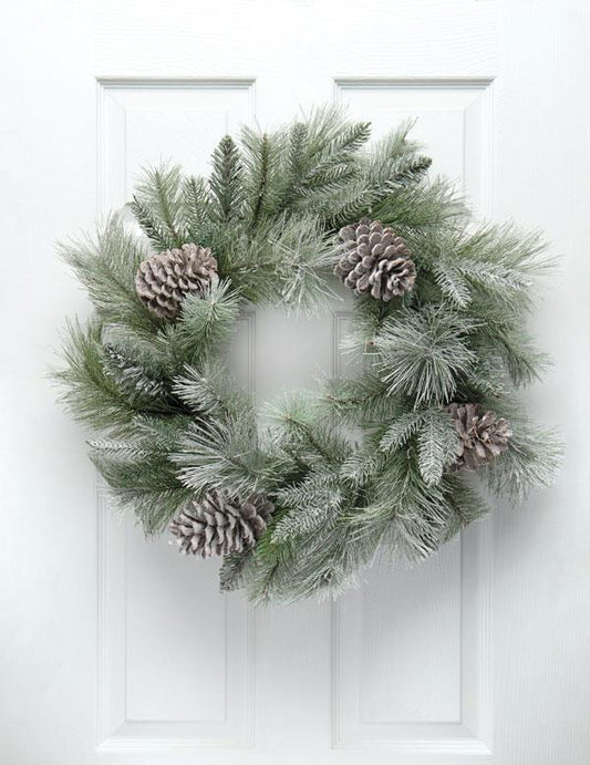 Jack Frosted Mountain Pine Wreath 34040 by Victorian Trading Co