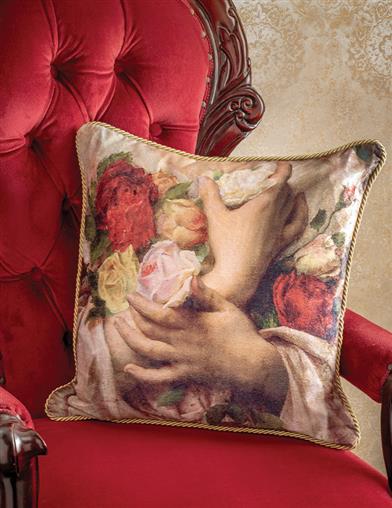 The Hands Of Grace Velvet Pillow 34109 Victorian Trading Co