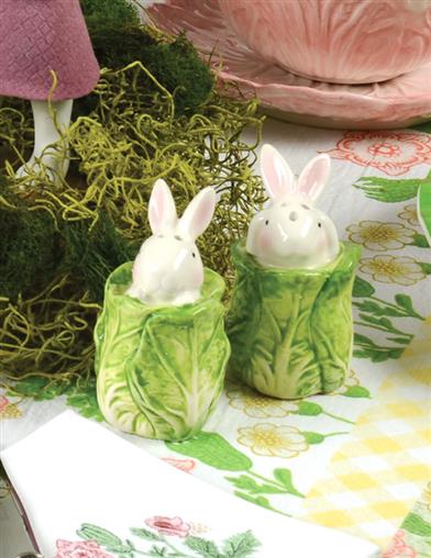 Cabbage Bunnies Salt And Pepper Shakers 34507