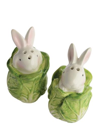 Cabbage Bunnies Salt And Pepper Shakers 34507