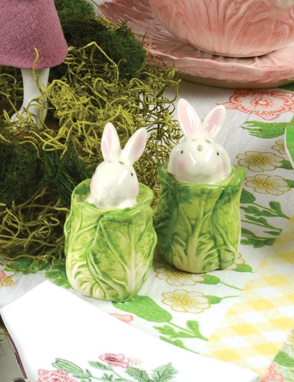 Cabbage Bunnies Salt And Pepper Shakers 34507