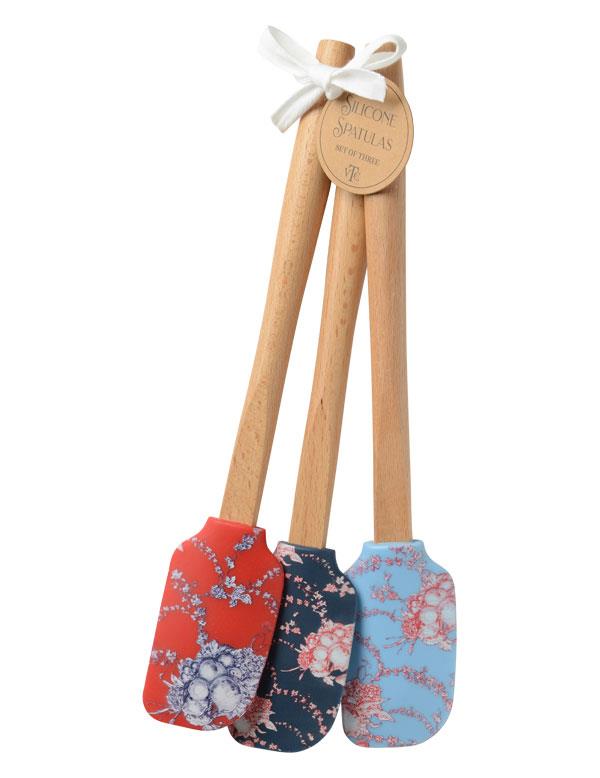 Summer Fruit Toile Spatulas (set Of 3) 34581 by Victorian Trading Co