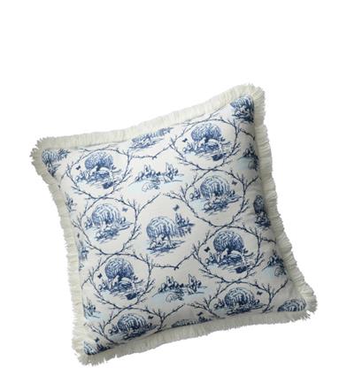 Legend Of The Pussy Willow Toile Indoor Pillow 34603 by Victorian Trading Co