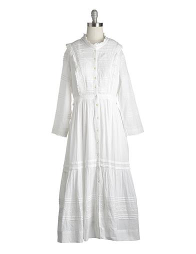 April Cornell White Gwennie Dress 34662 by Victorian Trading Co