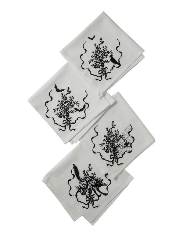 Beau Bouquet Embroidered Napkins (set Of 4) 34679 by Victorian Trading Co