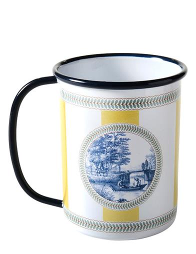 Willow Stripe Enamel Mugs (set Of 4) 34786