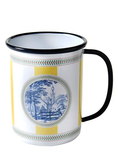 Willow Stripe Enamel Mugs (set Of 4) 34786