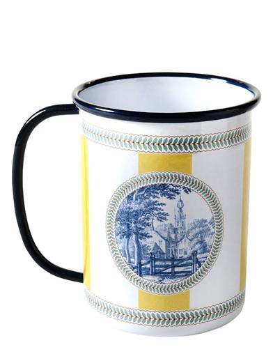 Willow Stripe Enamel Mugs (set Of 4) 34786