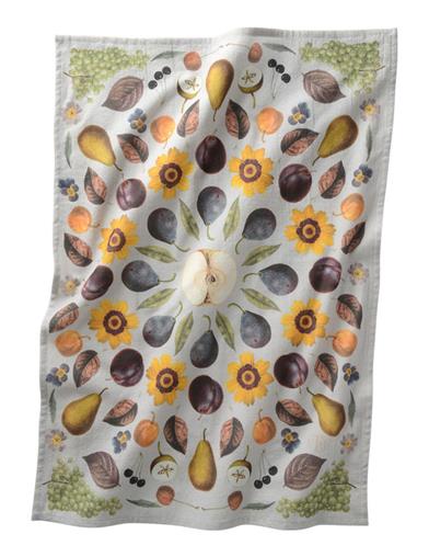 Autumnal Fruits Vintage Flour Sack Towel 34966 by Victorian Trading Co