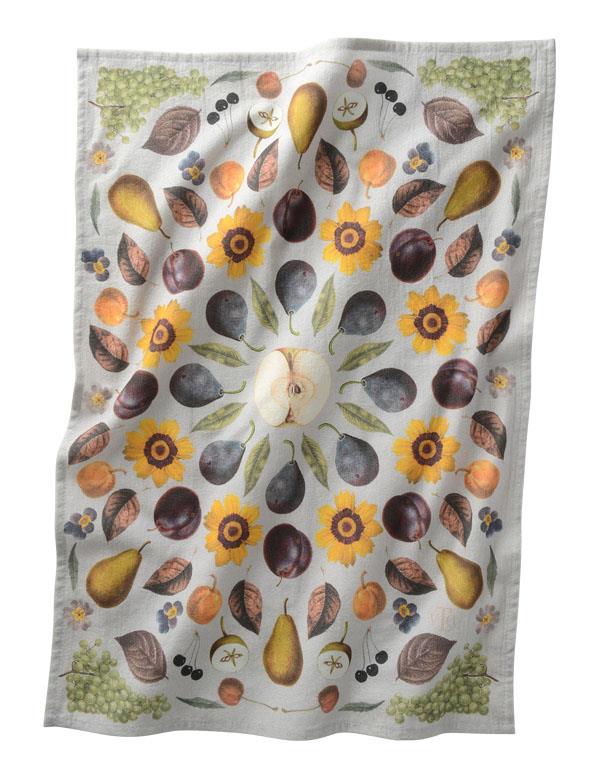 Autumnal Fruits Vintage Flour Sack Towel 34966 by Victorian Trading Co