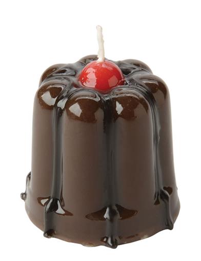 Dark Chocolate Canele French Pastry Candle 35049 by Victorian Trading Co